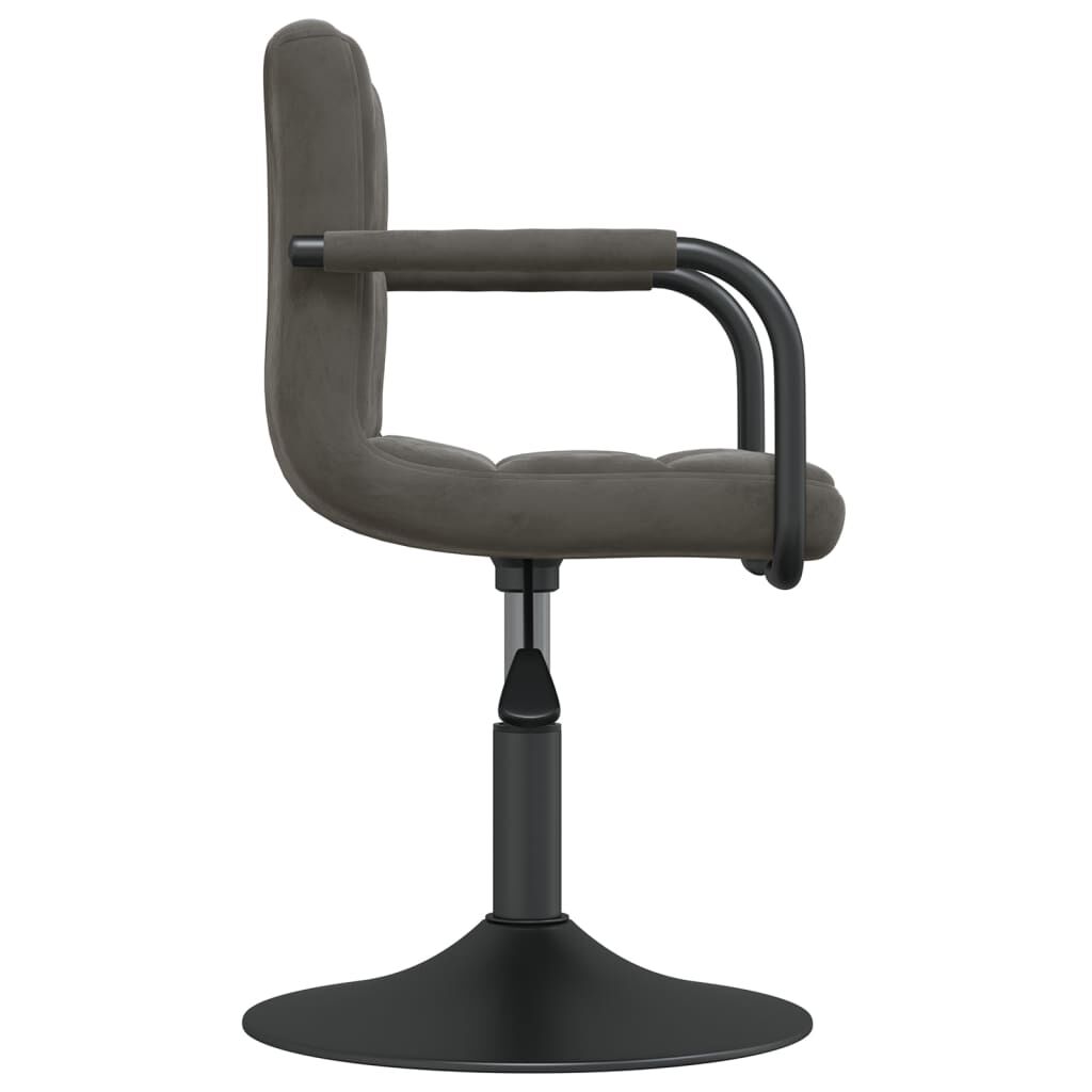 vidaXL Swivel Dining Chairs 4 pcs Dark Grey Velvet