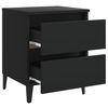 vidaXL Bed Cabinets 2 pcs Black 40x35x50 cm Engineered Wood