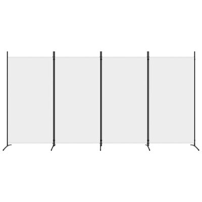 vidaXL 4-Panel Room Divider White 346x180 cm Fabric, white vidaXL 4-Panel Room Divider White 346x180 cm Fabric