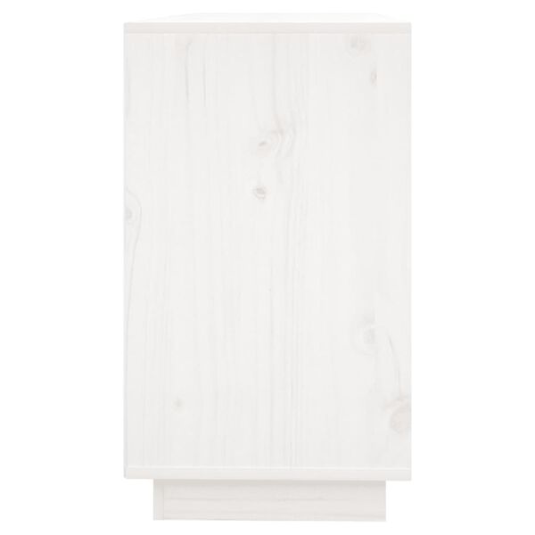 vidaXL Sideboard White 111x34x60 cm Solid Wood Pine