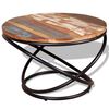 vidaXL Coffee Table &Oslash;50x40 cm Solid Wood Reclaimed and Steel