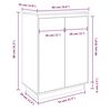 vidaXL Shoe Cabinet White 60x35x80 cm Solid Wood Pine