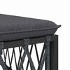vidaXL Garden Corner Sofa with Cushions Anthracite Woven Fabric