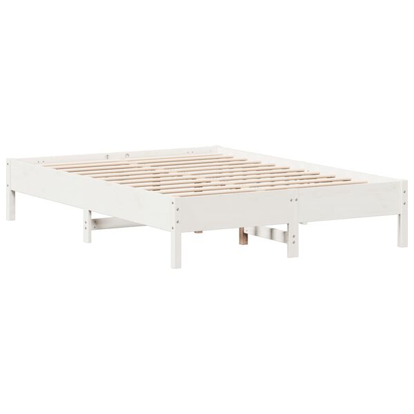 vidaXL Bed Frame without Mattress White 160x200 cm Solid Wood Pine