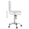 vidaXL Swivel Dining Chair White Faux Leather