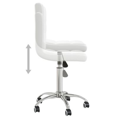 vidaXL Swivel Dining Chair White Faux Leather, white vidaXL Swivel Dining Chair White Faux Leather