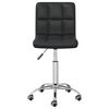 vidaXL Swivel Dining Chair Black Faux Leather
