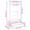 vidaXL Wardrobe Black 100x50x200 cm Engineered Wood