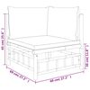 vidaXL 2 Piece Garden Lounge Set with Cream White Cushions Bamboo