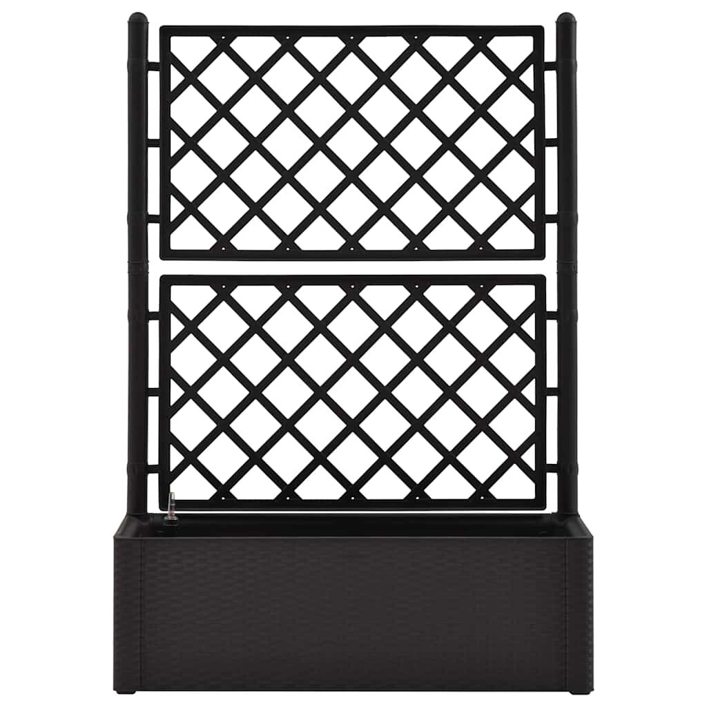 vidaXL Garden Raised Bed with Trellis and Self Watering System Anthracite