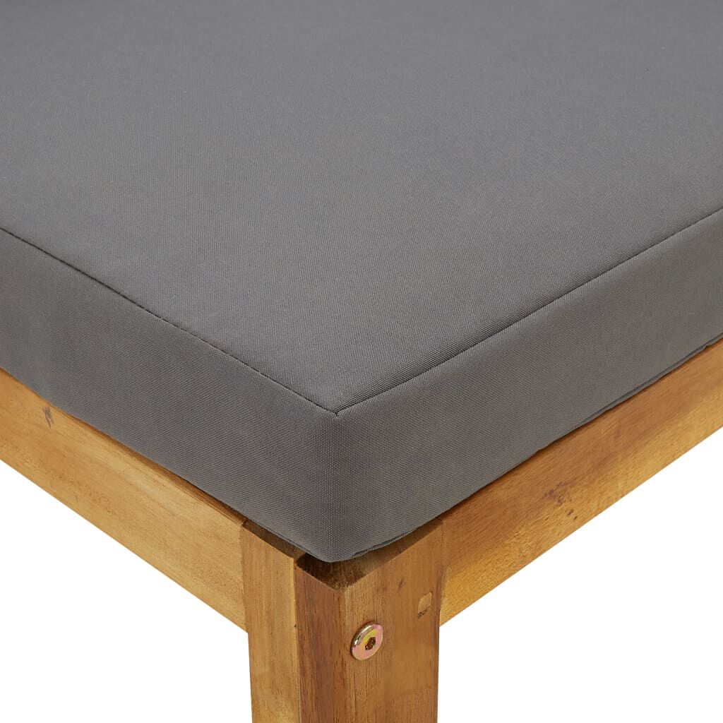 vidaXL Sectional Corner Sofas 2 pcs with Cushions Dark Grey