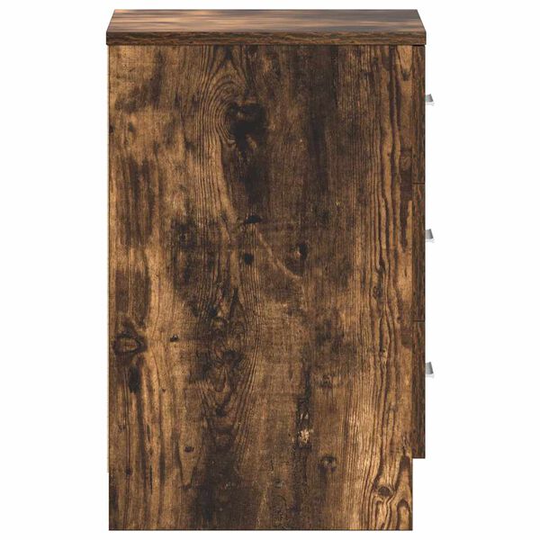 vidaXL Bedside Cabinets 2 pcs Smoked Oak 38x35x56 cm Engineered Wood
