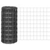 vidaXL Euro Fence Steel 25x0.8 m Grey
