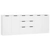 vidaXL 3 Piece Sideboards White Engineered Wood