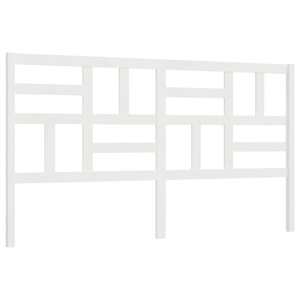 vidaXL Bed Headboard White 186x4x104 cm Solid Wood Pine