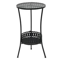 vidaXL Bistro Table Black 40x70 cm Metal,  vidaXL Bistro Table Black 40x70 cm Metal