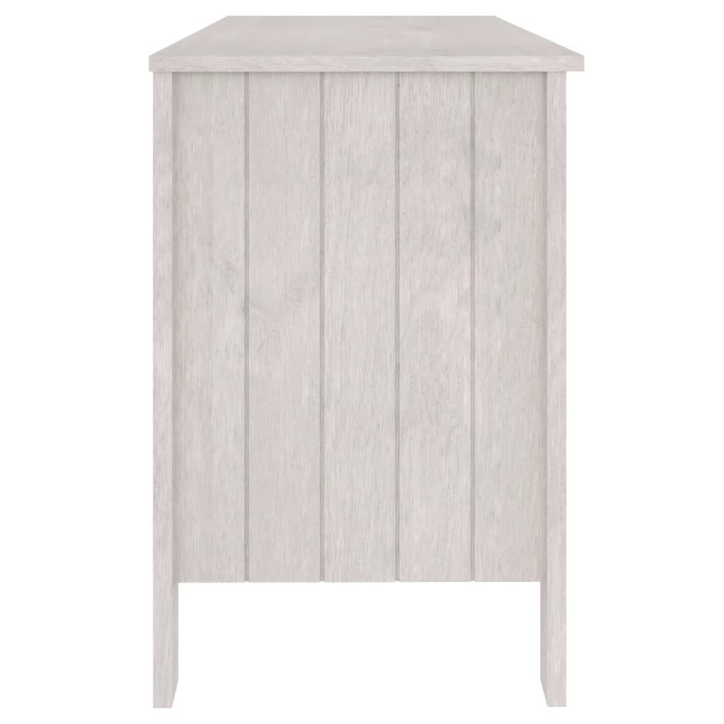 vidaXL Desk HAMAR White 113x50x75 cm Solid Wood Pine