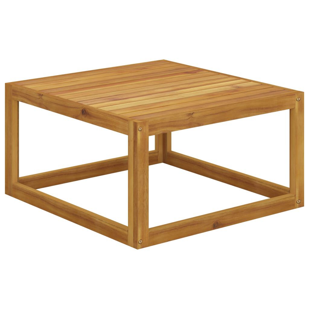 vidaXL 9 Piece Garden Lounge Set with Cushion Cream Solid Acacia Wood