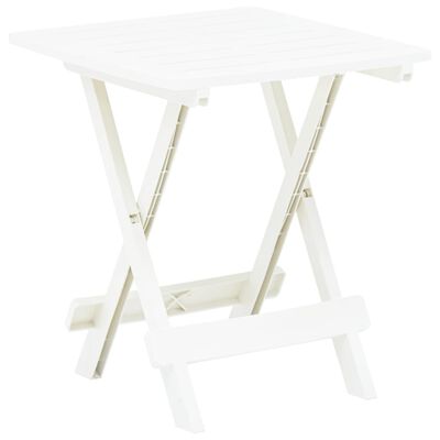 vidaXL Folding Garden Table White 45x43x50 cm Plastic, white vidaXL Folding Garden Table White 45x43x50 cm Plastic