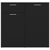 vidaXL Sideboard Black 80x36x75 cm Engineered Wood