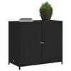 vidaXL Garden Storage Cabinet Black 83x45x76 cm Poly Rattan