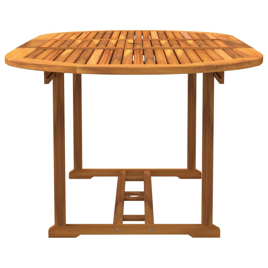 vidaXL 5 Piece Garden Dining Set Solid Wood Acacia and Textilene