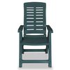 vidaXL Reclining Garden Chairs 2 pcs Plastic Green