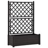 vidaXL Garden Planter with Trellis 100x43x142 cm PP Anthracite