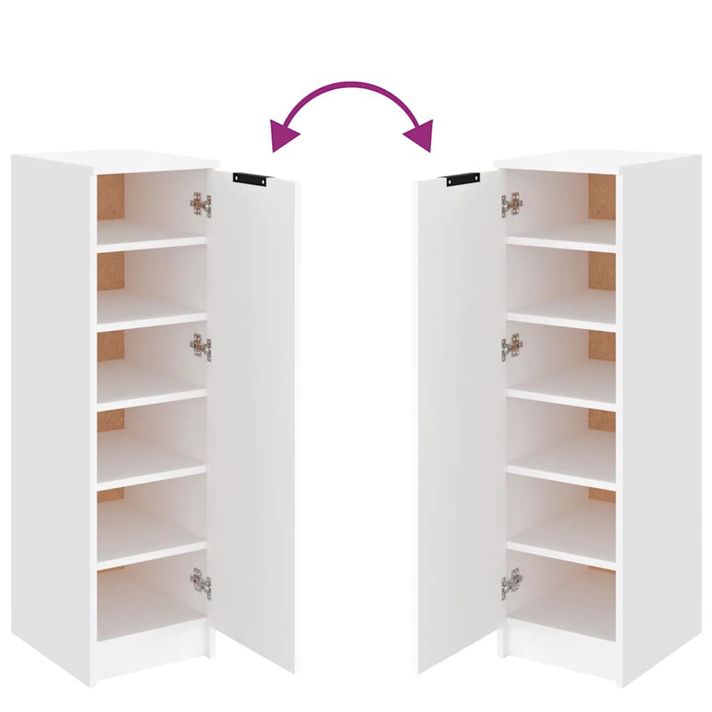 vidaXL Shoe Cabinet White 30x35x100 cm Engineered Wood