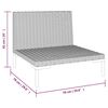 vidaXL Garden Sofa with Cushions Half Round Poly Rattan
