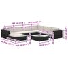 vidaXL 8 Piece Garden Lounge Set with Cushions Poly Rattan Black