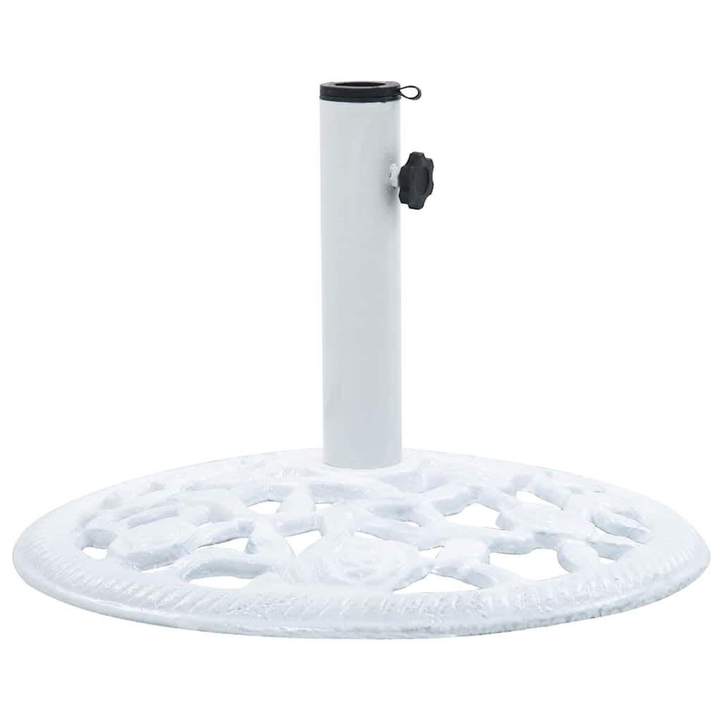vidaXL Umbrella Base White 12 kg 48 cm Cast Iron
