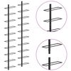 vidaXL Wall-mounted Wine Racks for 20 Bottles 2 pcs Black Metal