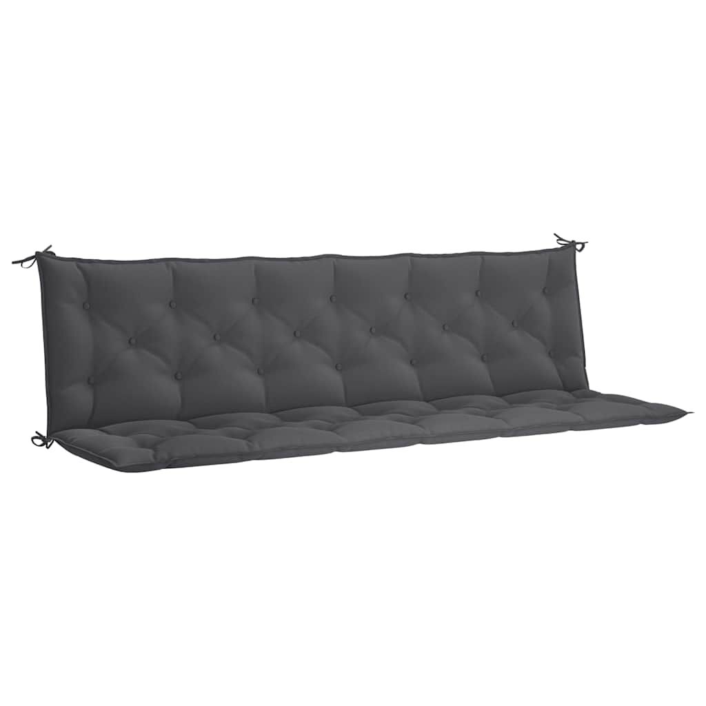vidaXL Garden Bench Cushion Anthracite 200x(50+50)x7cm Oxford Fabric, anthracite vidaXL Garden Bench Cushion Anthracite 200x(50+50)x7cm Oxford Fabric