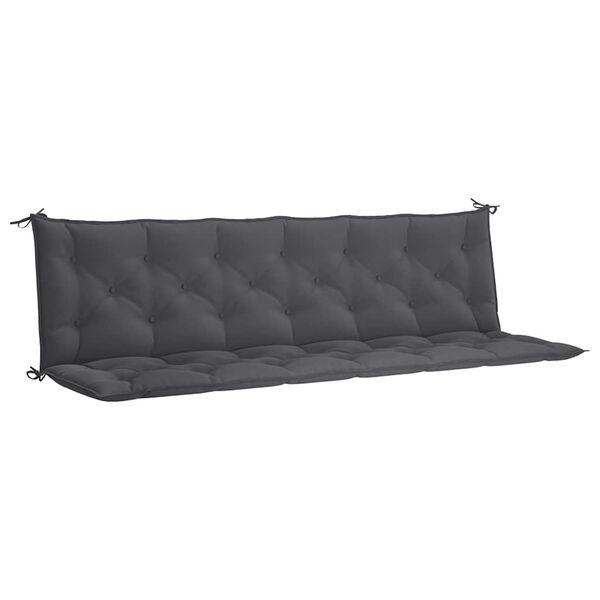 vidaXL Garden Bench Cushion Anthracite 200x(50+50)x7cm Oxford Fabric