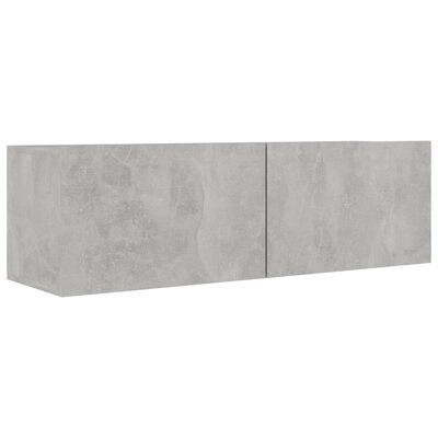 vidaXL 2 Piece TV Cabinet Set Concrete Grey Engineered Wood, concrete grey vidaXL 2 Piece TV Cabinet Set Concrete Grey Engineered Wood