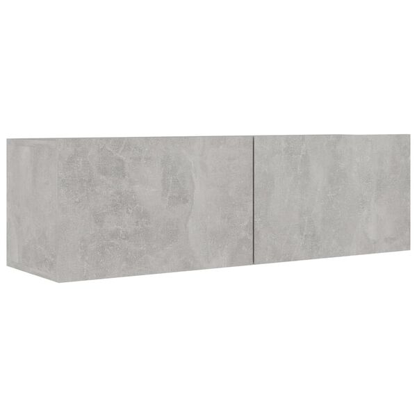 vidaXL 2 Piece TV Cabinet Set Concrete Grey Engineered Wood
