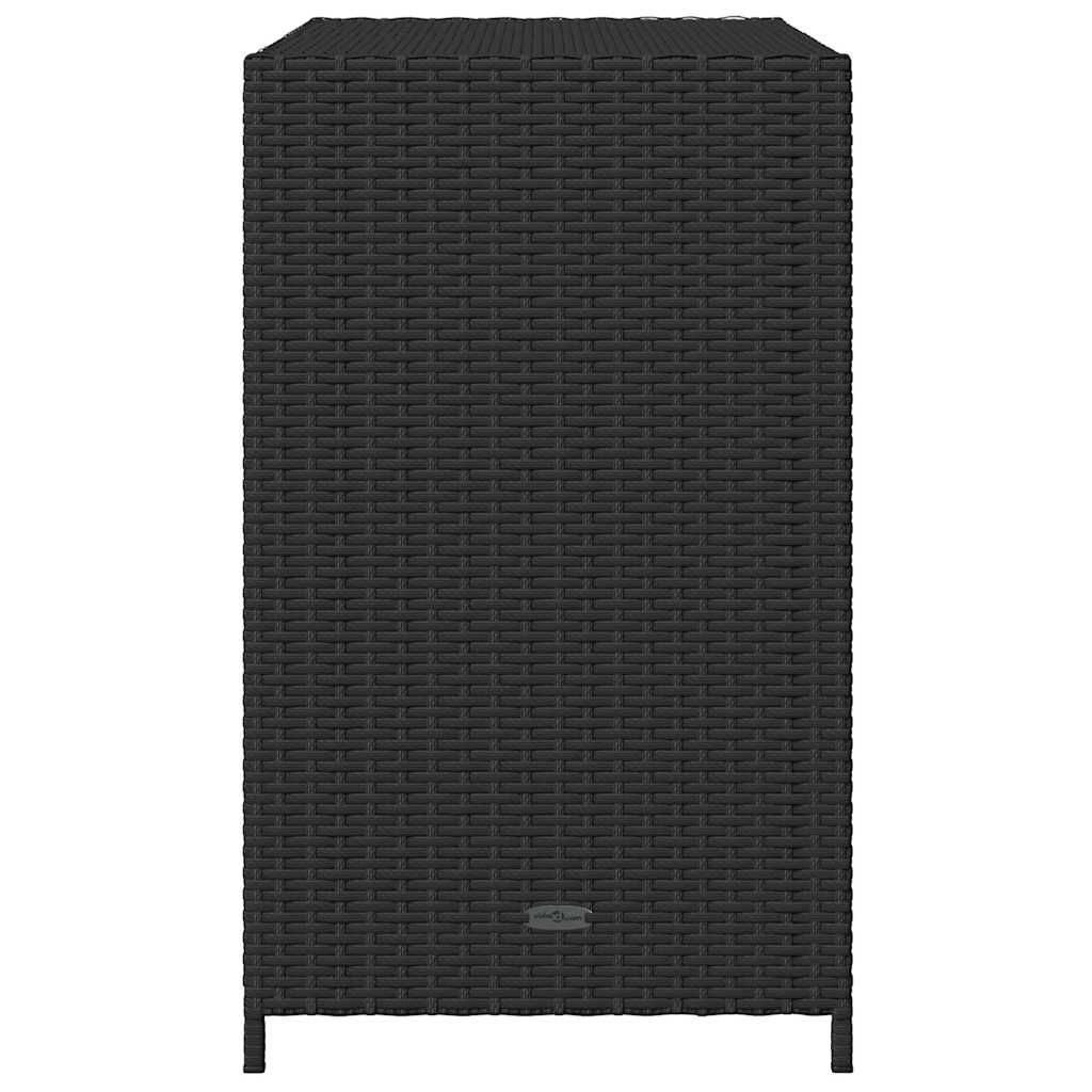 vidaXL Garden Storage Cabinet Black 83x45x76 cm Poly Rattan