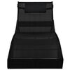 vidaXL Sun Loungers 2 pcs with Table Poly Rattan and Textilene Black
