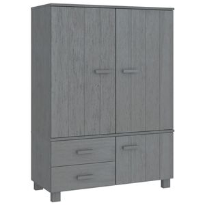 vidaXL Wardrobe HAMAR Dark Grey 99x45x137 cm Solid Wood Pine