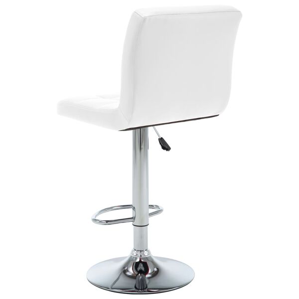 vidaXL Bar Stools 2 pcs White Faux Leather