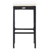 vidaXL 5 Piece Outdoor Bar Set Poly Rattan and Glass Black