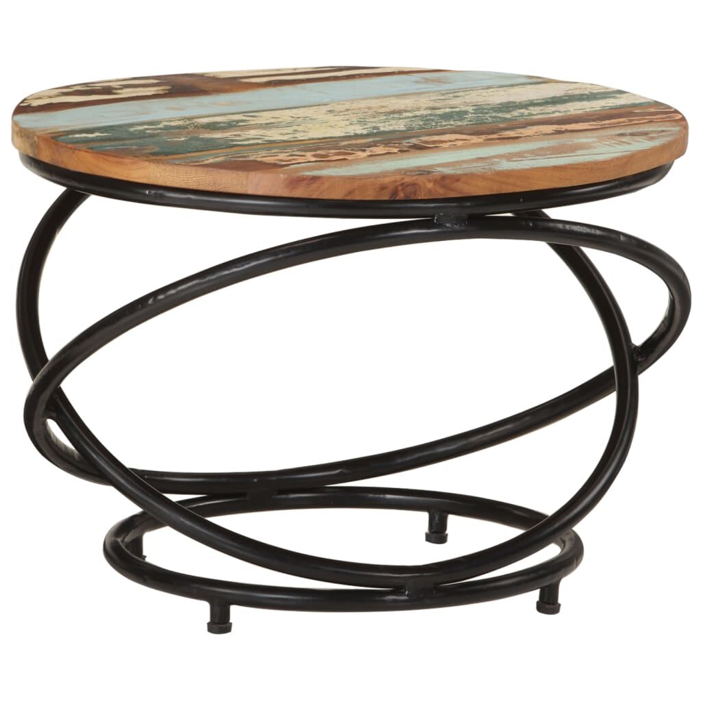 vidaXL Coffee Table Ø 55x40 cm Solid Wood Reclaimed