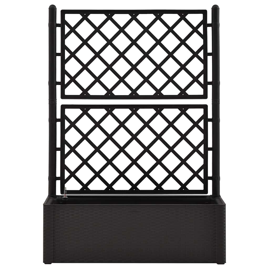 vidaXL Garden Raised Bed with Trellis and Self Watering System Anthracite