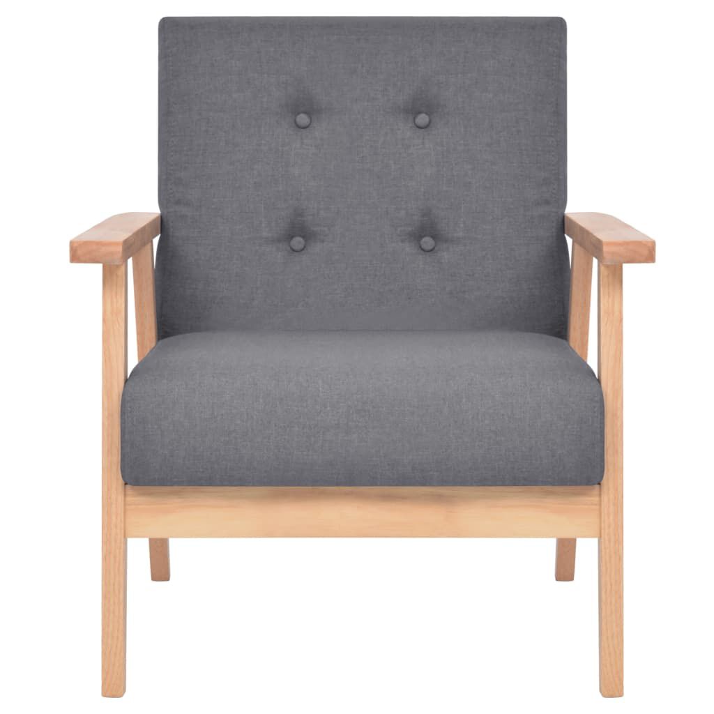 vidaXL Sofa Set 2 Pieces Fabric Dark Grey