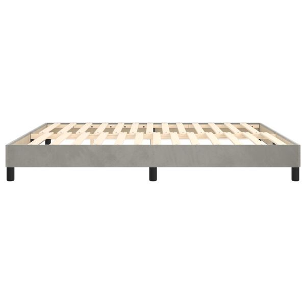 vidaXL Bed Frame without Mattress Light Grey 180x200 cm Super King Velvet