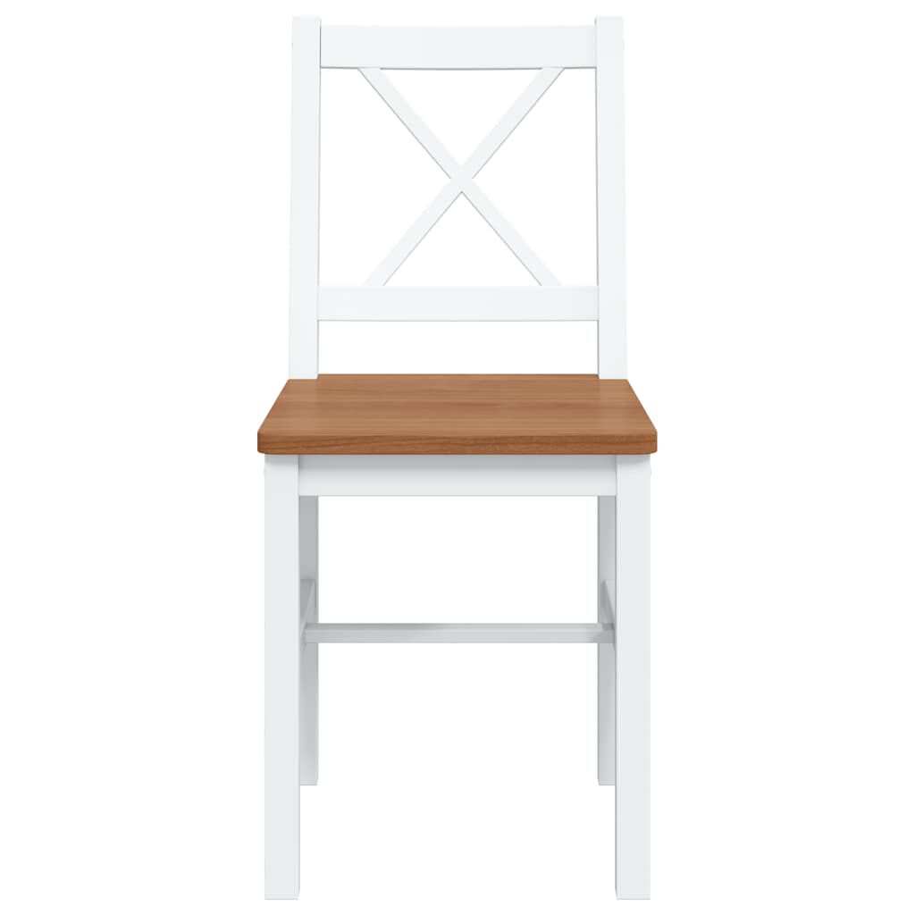 vidaXL 5 Piece Dining Set Brown and White