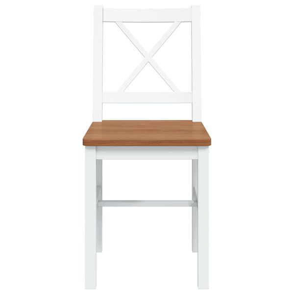 vidaXL 5 Piece Dining Set Brown and White