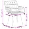vidaXL 5 Piece Garden Dining Set Black Poly Rattan