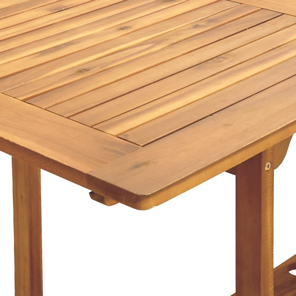 vidaXL 7 Piece Garden Dining Set Grey Polypropylene and Solid Wood